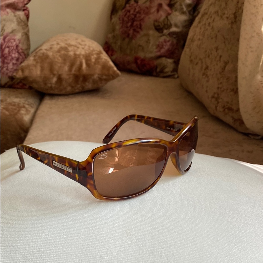 Serengeti Brown Oversized Sunglasses
